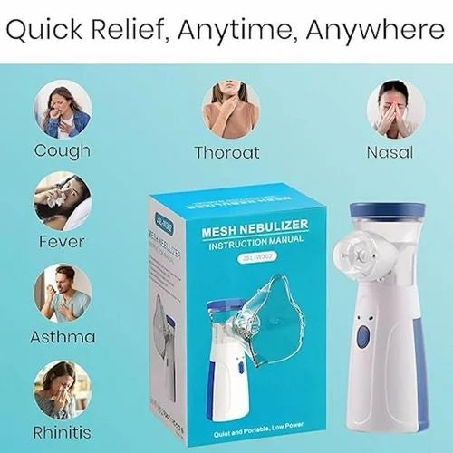 Portable Nebulizer for Kids,Adults for Breathing Problem White-Blue Nebulizer